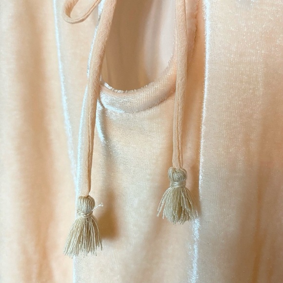 Free People Terese Velour Ruffle Sleeve Top in Pink Tint Size M - Picture 4 of 11
